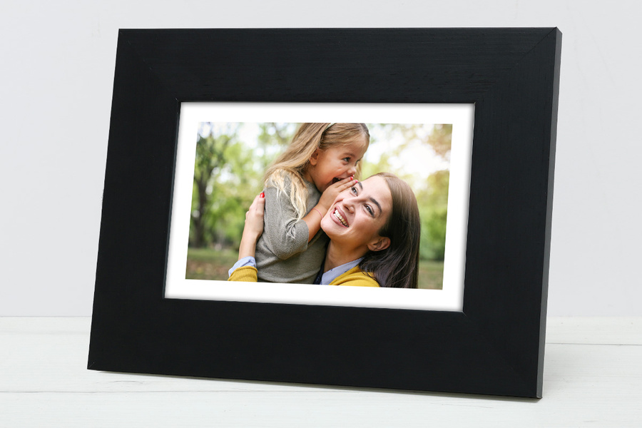 Ramka drewniana COZZE 2107, nowoczesna fotoramka na zdjęcia, plakaty lub rysunki - kolor czarny, matowy
