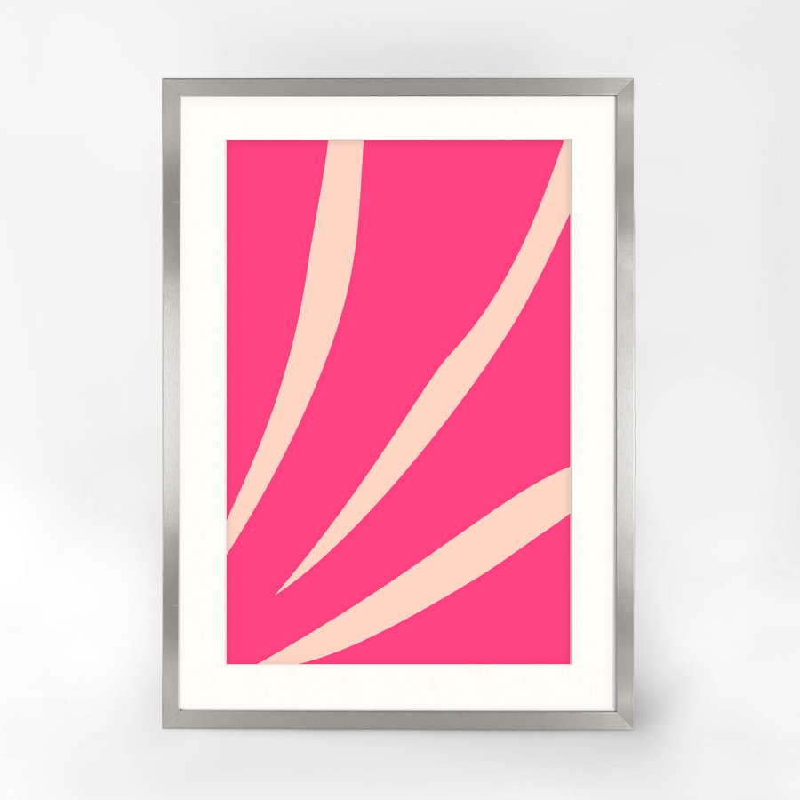 Srebrna ramka z passe partout na zdjęcia w rozmiarze 50x70 cm z okienkiem passe partout 40x60 cm