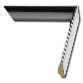 Rama do obrazów, zdjęć, plakatów oraz luster na wymiar LUCA #1489. Nowoczesna chrom, drewniana oprawa - kolor grafit szary