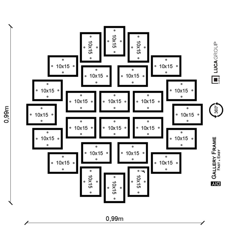 Zestaw ramek PINIA 2 GF00037 - galeria ramek na 26 zdjęć