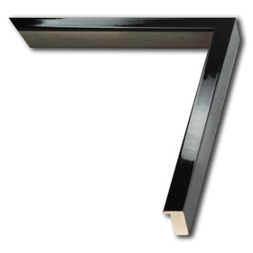 Rama do obrazów, zdjęć oraz plakatów na wymiar LUCA #1965. Wysoka nowoczesna, drewniana oprawa -kolor czarny lakier połysk