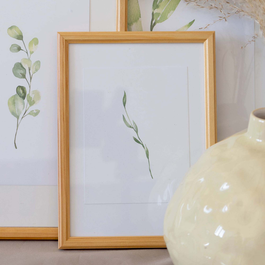 Ramka drewniana PRESTO 1850, szlachetna fotoramka na zdjęcia, plakaty lub rysunki - kolor naturalne drewno