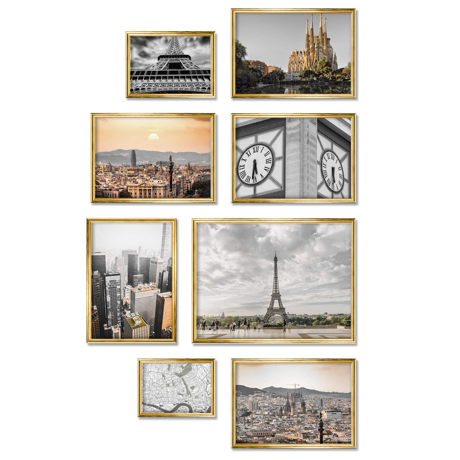Zestaw złotych ramek galeria HIT 1 Z GF0009-CORNER