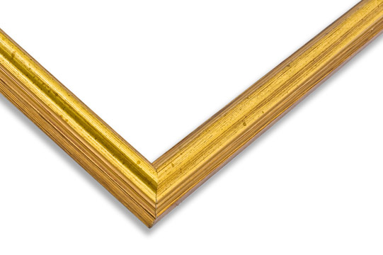 Rama do obrazów, zdjęć oraz plakatów na wymiar LUCA #64. Elegancka klasyczna, drewniana oprawa - kolor złoty przecierany