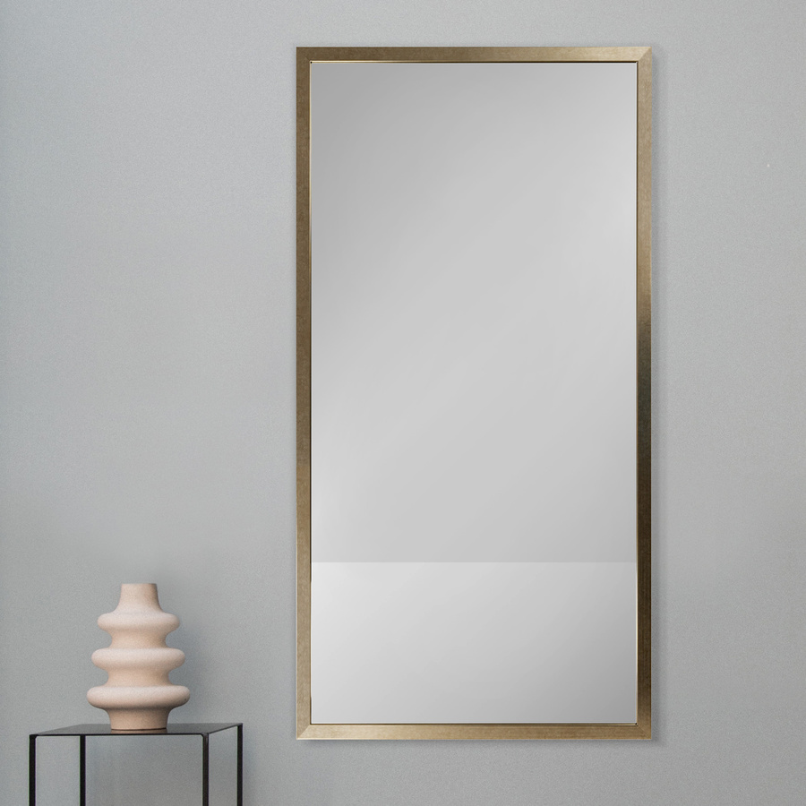 Lustro w złoto miedzianej ramie 83x163 cm