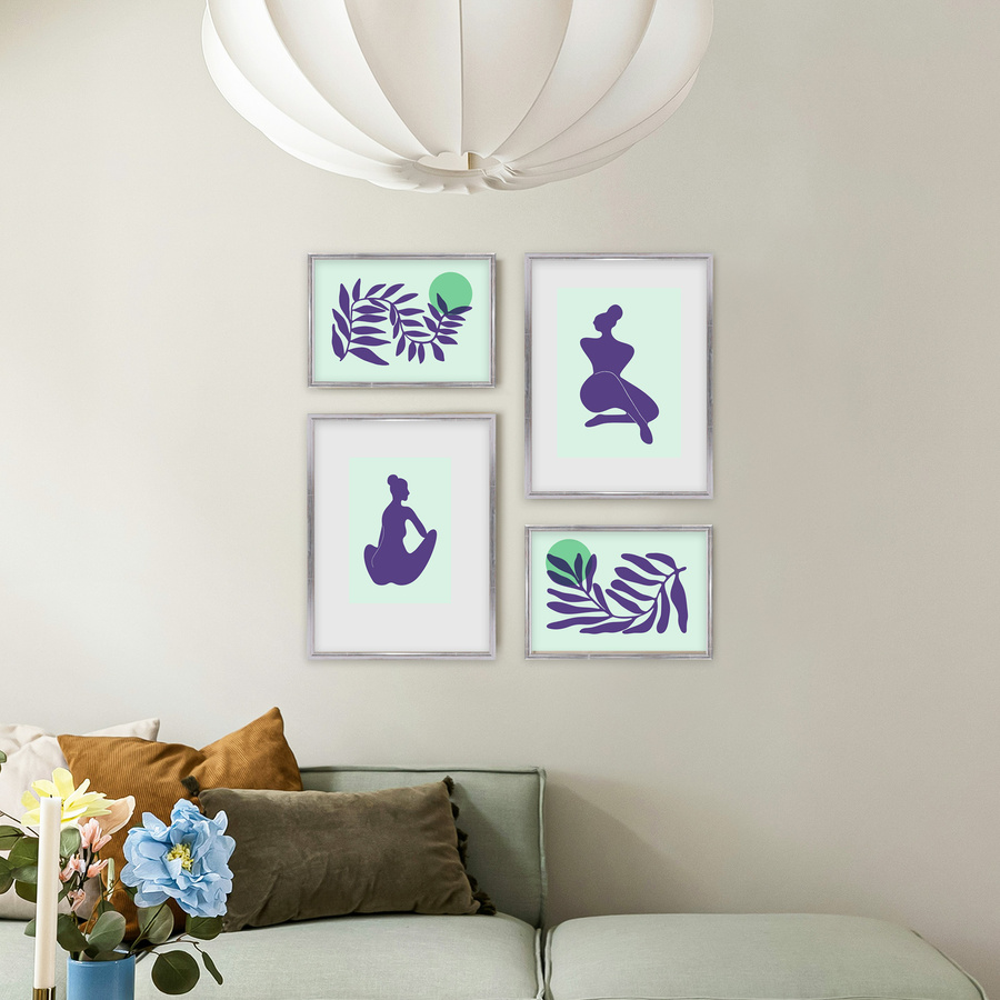 Zestaw srebrnych ramek galeria HIT 1 S GF0003