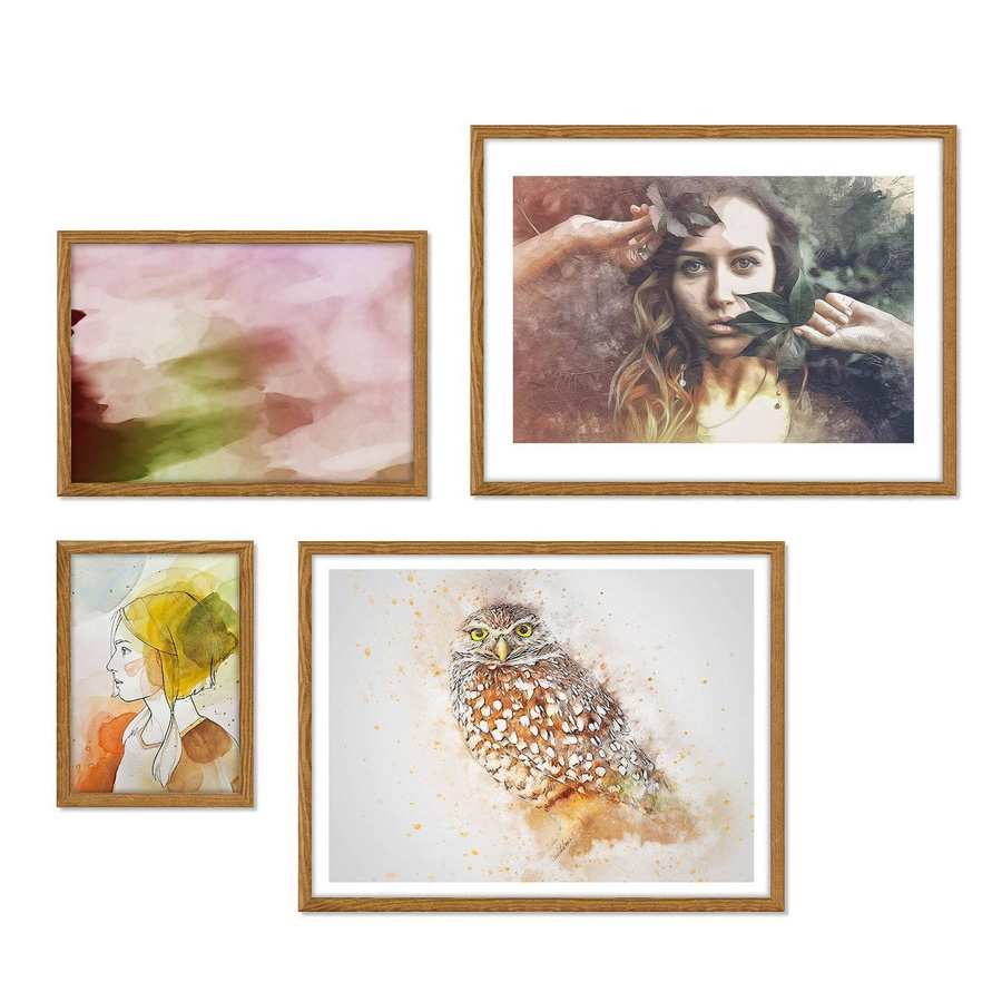 Zestaw dębowych ramek galeria HIT 33 GF0008