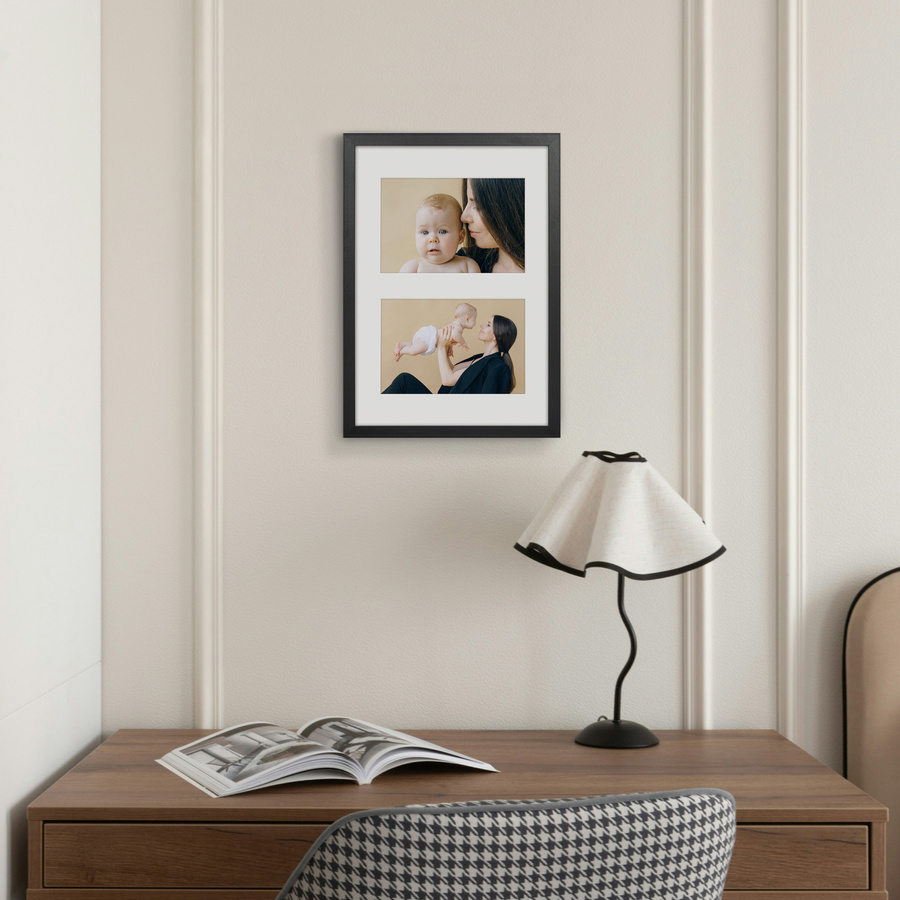 Foto galeria czarna 21x30 cm na 2 zdjęcia o wymiarach 10x15 cm