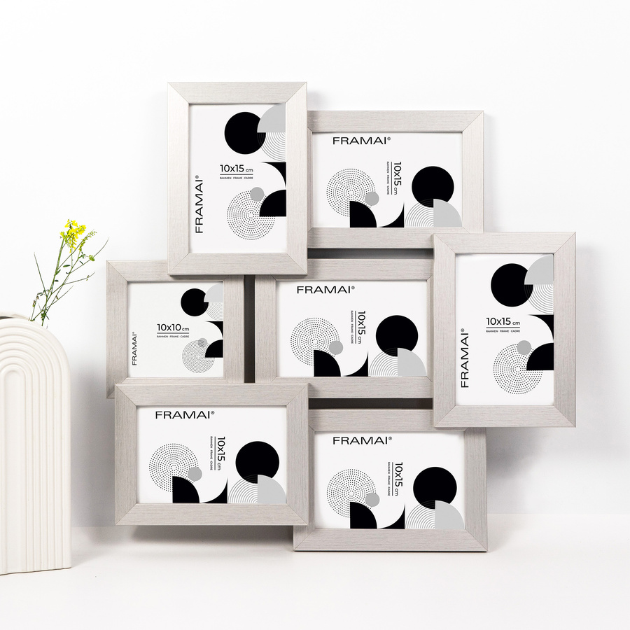 Multirama srebrna MULTI HEN S na 7 zdjęć ramka na zdjęcia