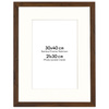 Brązowa ramka z passe partout na zdjęcia w rozmiarze 30x40 cm z okienkiem passe partout 21x30 cm