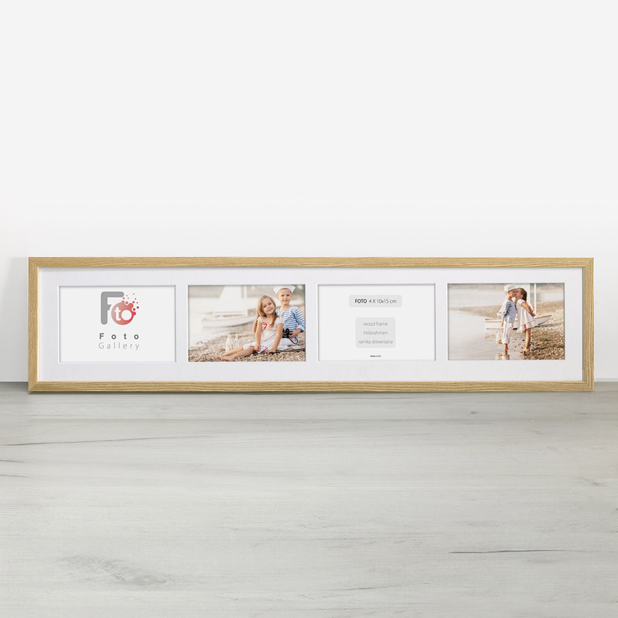 Ramka drewniana galeria passe-partout Natural 15x68 - kolor naturalne drewno