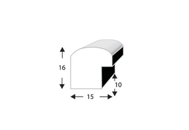 Ramka drewniana SALA 2964, obła fotoramka na zdjęcia, plakaty lub rysunki - kolor brązowy