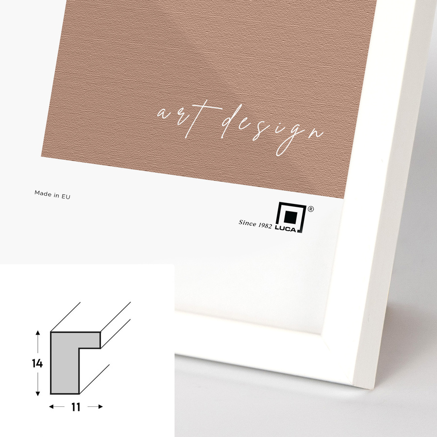 Zestaw ramek drewnianych PINIA 2683 PAK 5 szt. - kolor biały