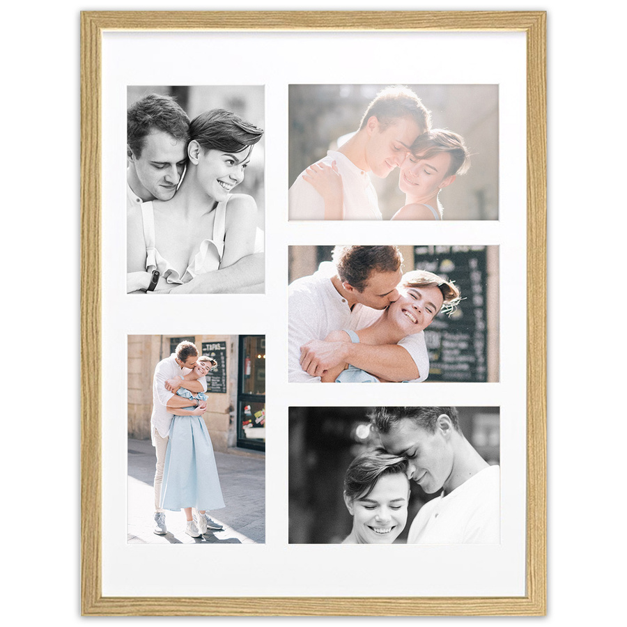 Ramka drewniana galeria passe-partout Natural 30x40 B - kolor naturalne drewno