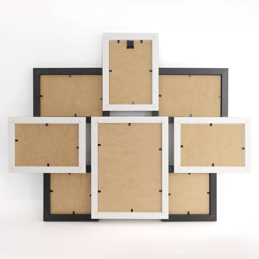 Multirama w czarno-białym kolorze MULTI HEN 1-2 na 8 zdjęć ramka na zdjęcia