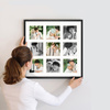 Foto galeria 40x40 cm na 9 zdjęć o wymiarach 10x10 cm czarna