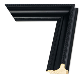 Rama do obrazów, zdjęć, plakatów oraz luster na wymiar LUCA #3031. Klasyczna oprawa - kolor czarny, ornament