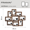 Multirama w   brązowym kolorze MULTI  HEN 4 na 9 zdjęć ramka na zdjęcia