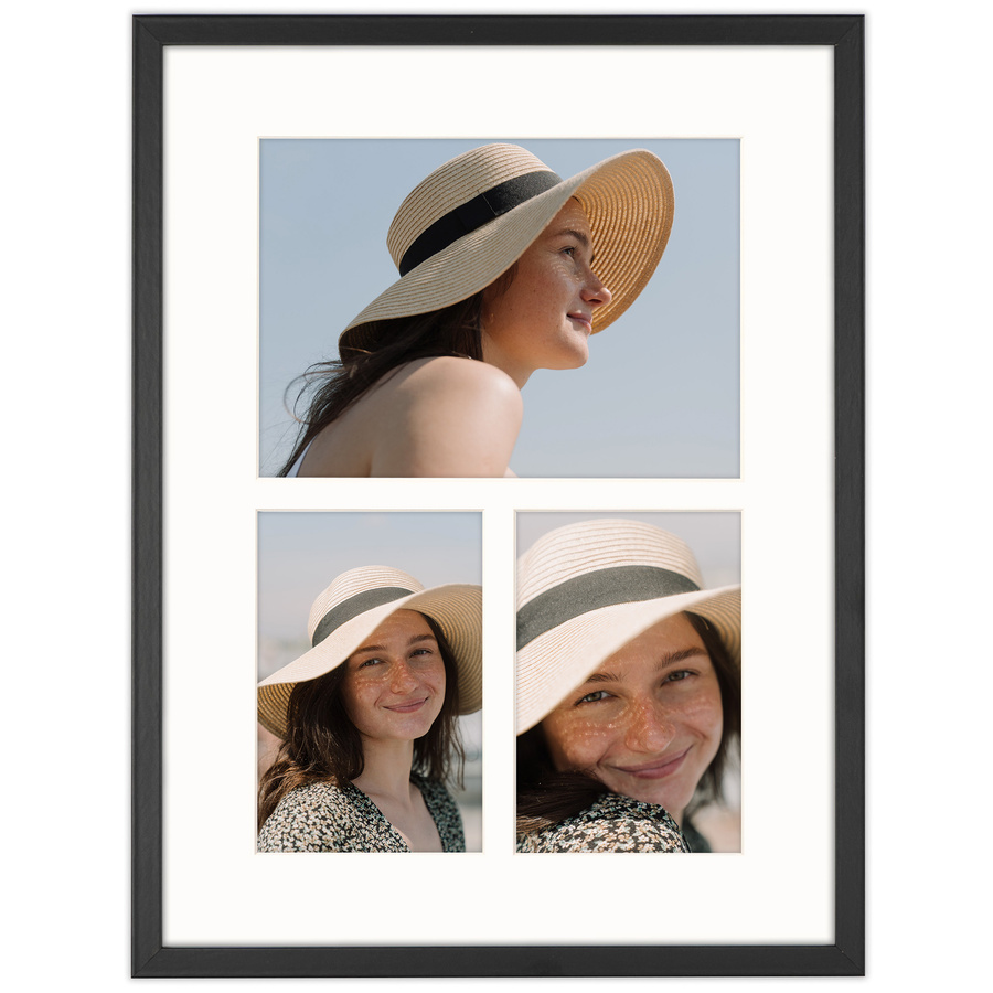Foto galeria 30x40 cm na 3 zdjęcia o wymiarach 10x15 cm 15x21 cm czarna
