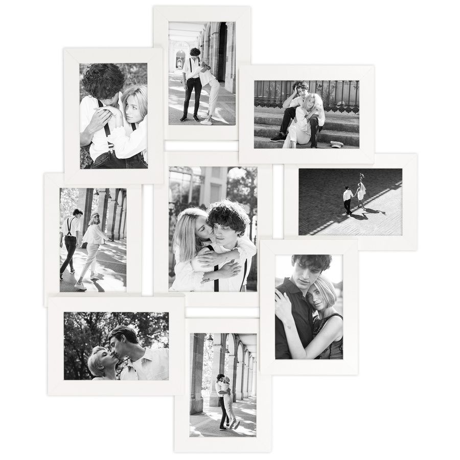 Multirama w białym kolorze MULTI HEN 1 na 9 zdjęć ramka na zdjęcia