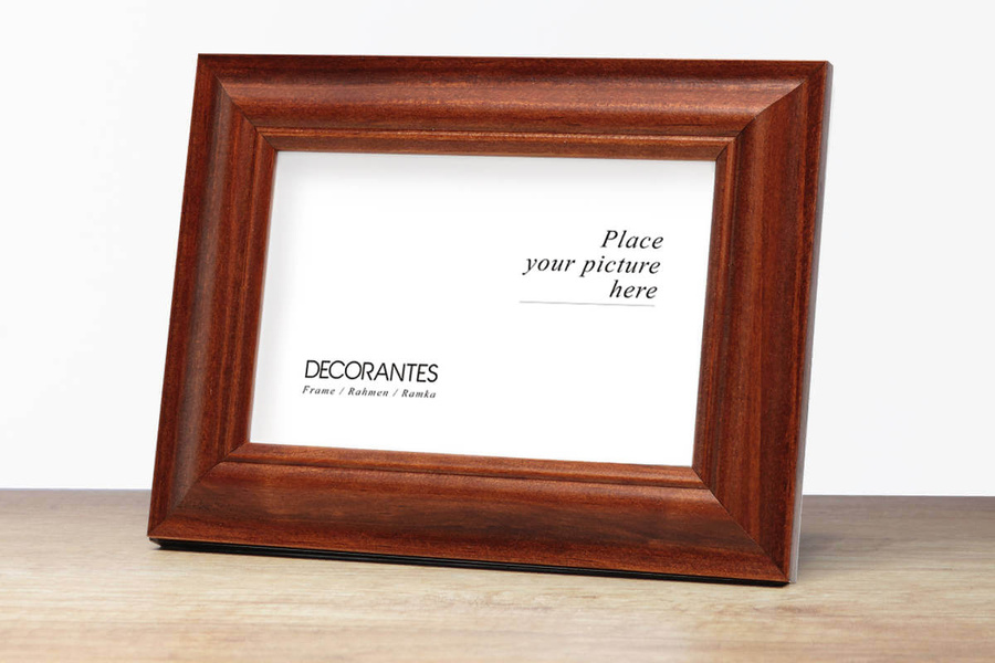 Ramka drewniana VIESTE 2074, szlachetna i trwała fotoramka na zdjęcia, plakaty lub obrazy - kolor brązowy