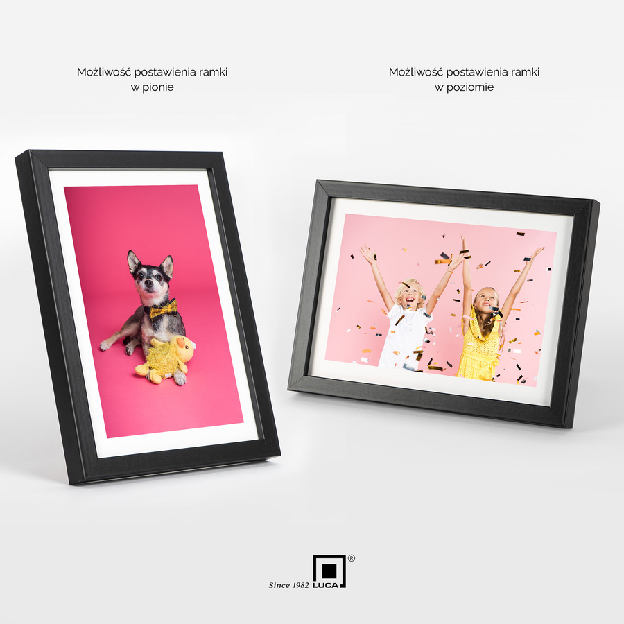 Zestaw 5 czarnych ramek na zdjęcia FDM 2 w rozmiarze 15x21 cm