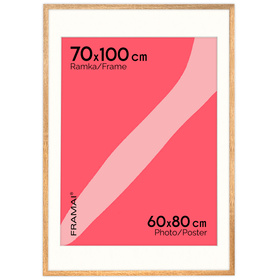 Ramka z passe partout na zdjęcia w rozmiarze 70x100 cm z okienkiem passe partout 60x80 cm