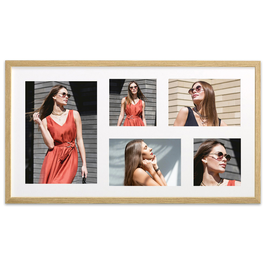 Ramka drewniana galeria passe-partout Natural 27x50 - kolor naturalne drewno