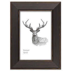 Ramka drewniana MARE 2062, fotoramka na zdjęcia, plakaty lub obrazy - kolor brązowy, przetarcia