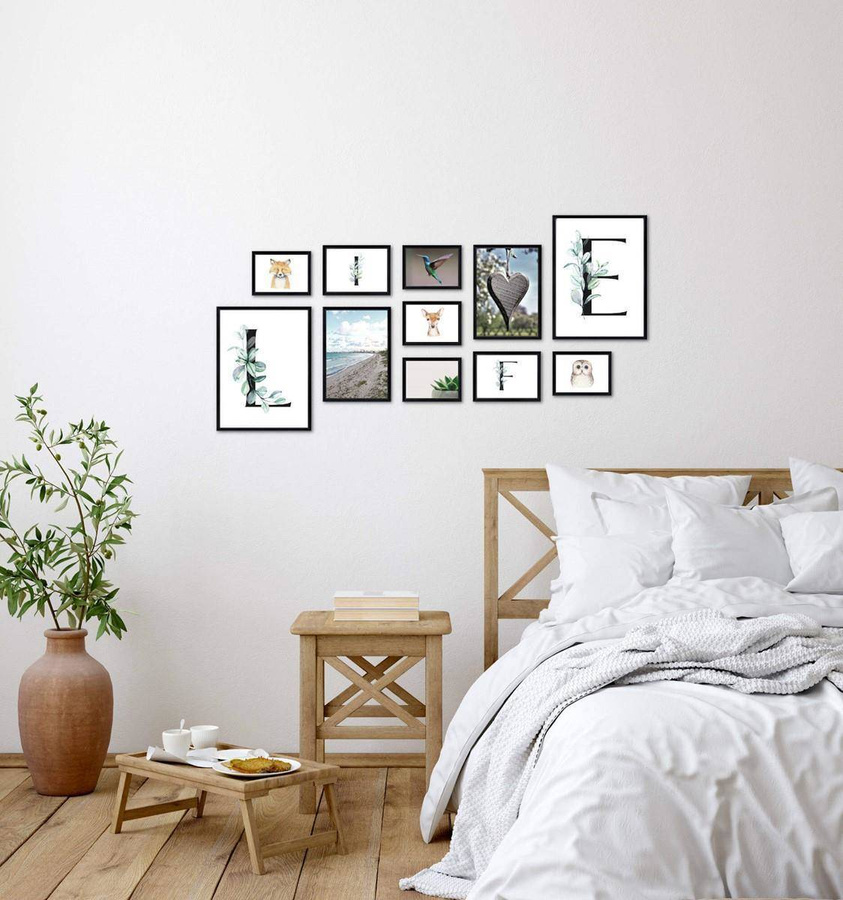 Galeria ścienna PRESTO 2 GF0005. Zestaw czarnych ramek na ścianę