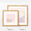 Naturalna ramka z passe partout na zdjęcia w rozmiarze 30x30 cm z passe partout 20x20 cm