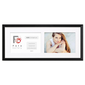 Ramka drewniana galeria passe-partout Black 15x36 - kolor czarny
