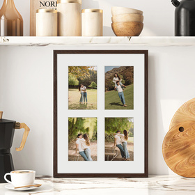 Foto galeria 30x40 cm na 4 zdjęcia o wymiarach 10x15 cm brązowa