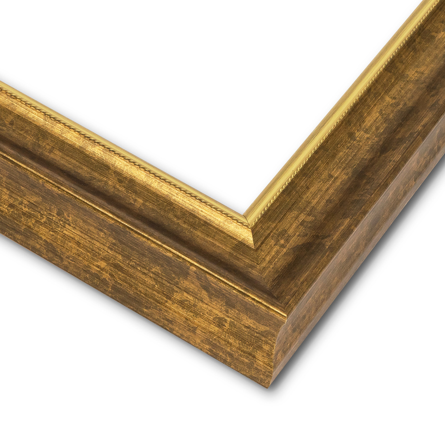 Rama do obrazów, zdjęć oraz plakatów na wymiar LUCA #3092. Klasyczna, drewniana oprawa - holkiel wysoki, kolor złoty
