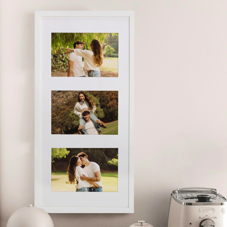 Ramka drewniana galeria passe-partout White 23x50 - kolor biały