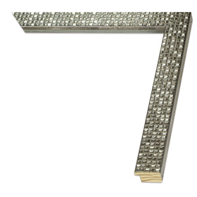 Ramka na zdjęcia, plakaty, lustra na wymiar LUCA #2377. Współczesna, mozaika, drewniana oprawa - panel, kolor srebrny, grafit