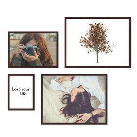 Zestaw brązowych ramek galeria Pinia 4 GF0008