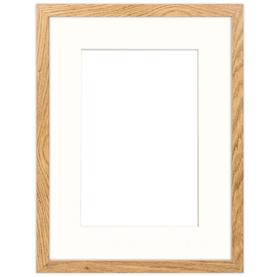 Naturalna ramka z passe partout na zdjęcia w rozmiarze 30x40 cm z passe partout 21x30 cm