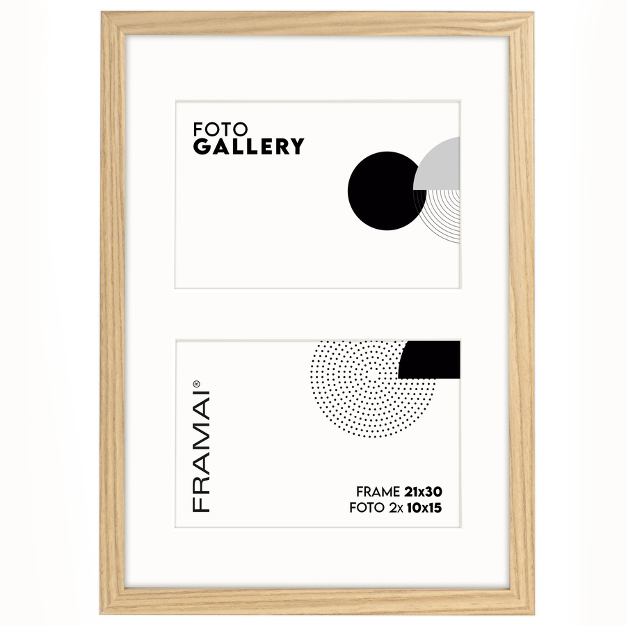 Foto galeria dębowa 21x30 cm na 2 zdjęcia o wymiarach 10x15 cm