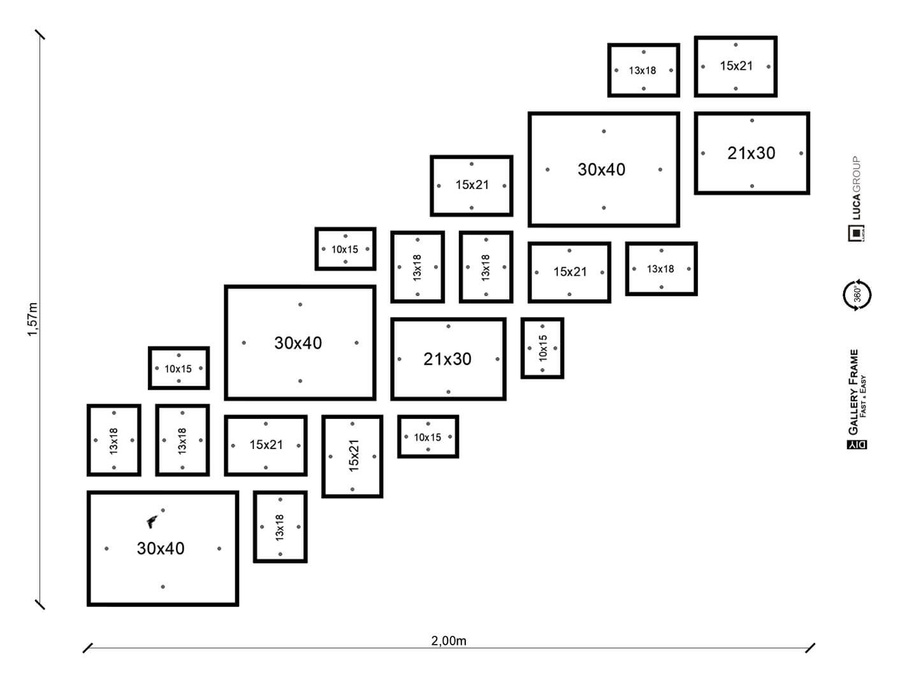 Zestaw ramek PINIA 2 GF0035 R- galeria ramek na 21 zdjęć