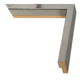 Ramka do zdjęć, obrazów, luster na wymiar LUCA #2458. Lustrzana chromowana, wysoka, drewniana oprawa - panel, kolor grafit