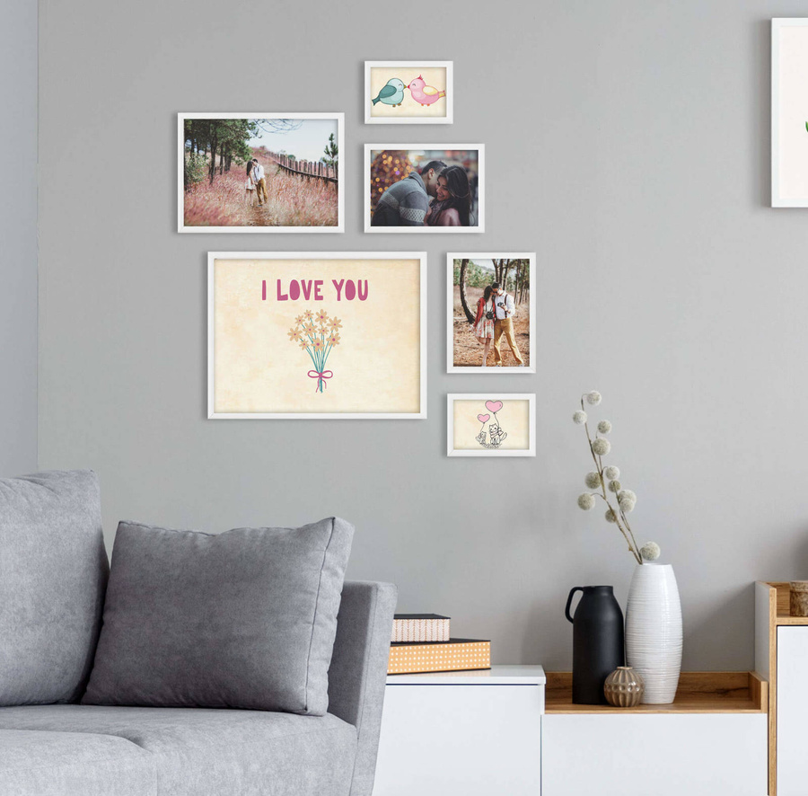 Zestaw białych ramek galeria HIT 01 GF0010