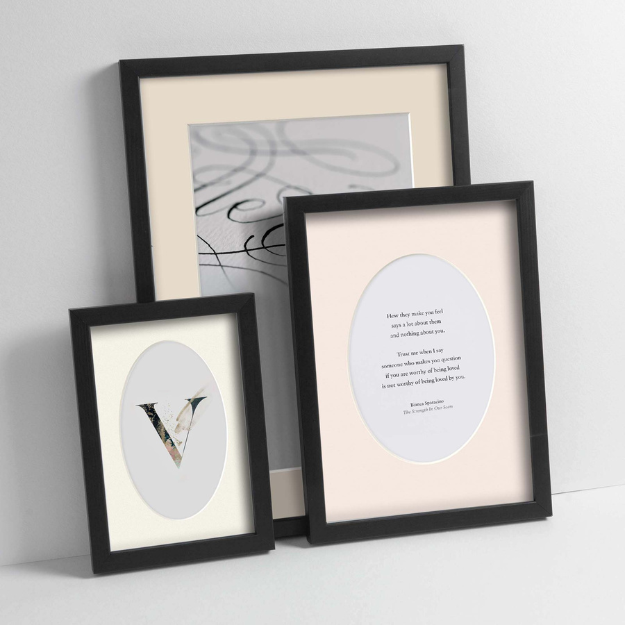 Passe partout 10x15 (6x9) OWAL BEŻOWE CREAM - LUCA Q5202