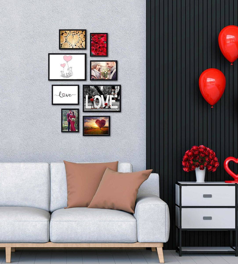 Galeria ścienna PRESTO 2 GF0007. Zestaw czarnych ramek na ścianę