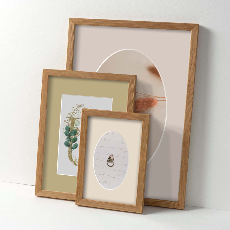 Passe partout 21x30 (15x21) OWAL BEŻOWE VANILLA - LUCA Q5204