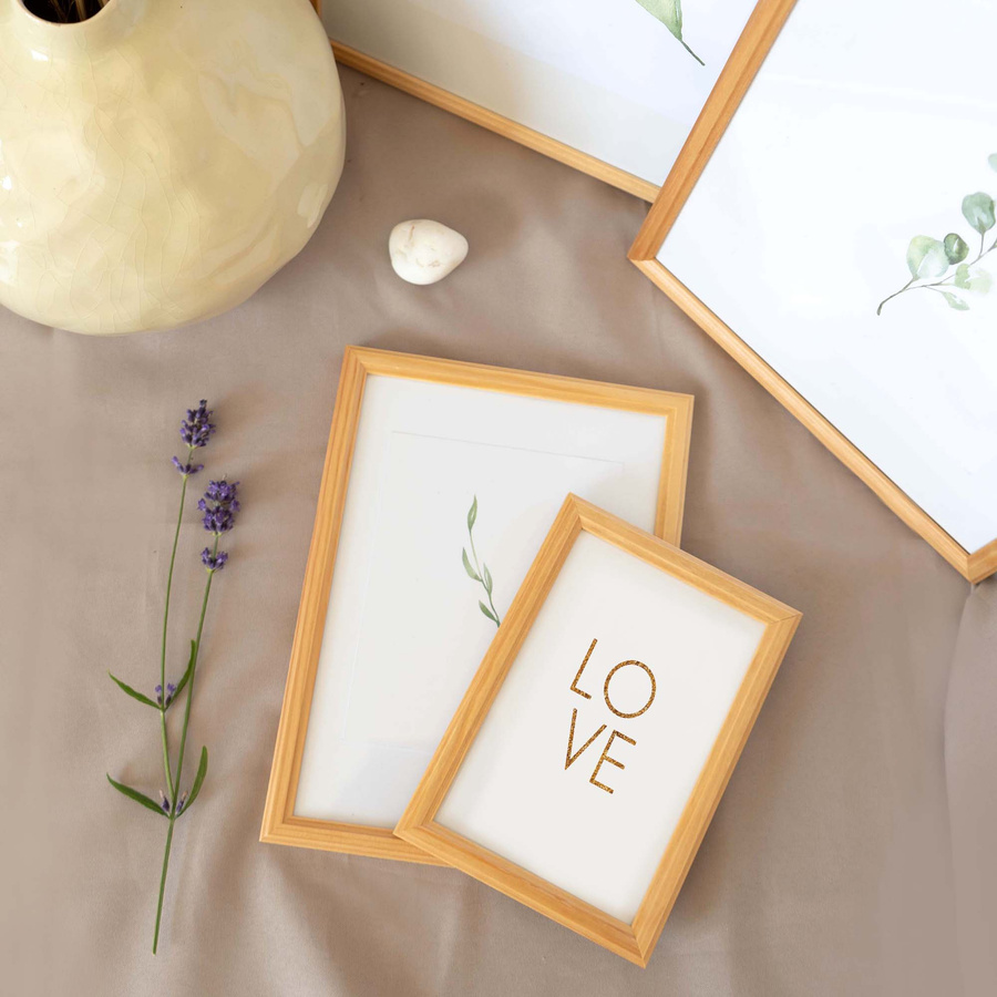 Zestaw ramek drewnianych PRESTO 2837 PAK 5 szt. - kolor naturalne drewno