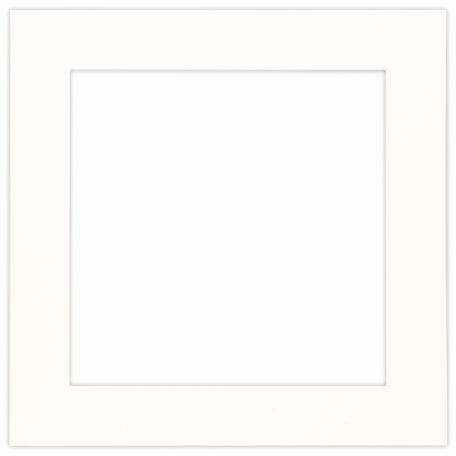 Biała ramka z passe partout na zdjęcia w rozmiarze 40X40 cm z okienkiem passe partout 30x30 cm