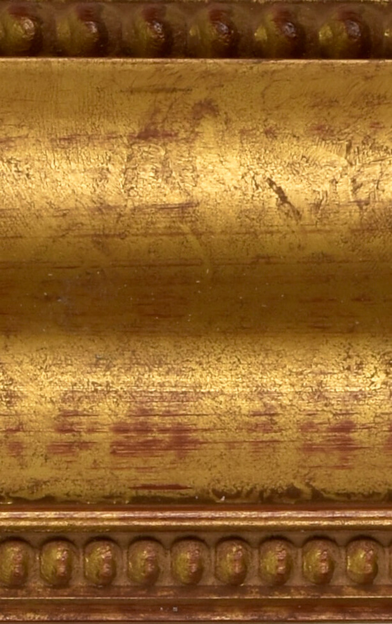 Rama do obrazów, luster, zdjęć na wymiar LUCA #1208. Klasyczna drewniana oprawa - perełka kolor złoty