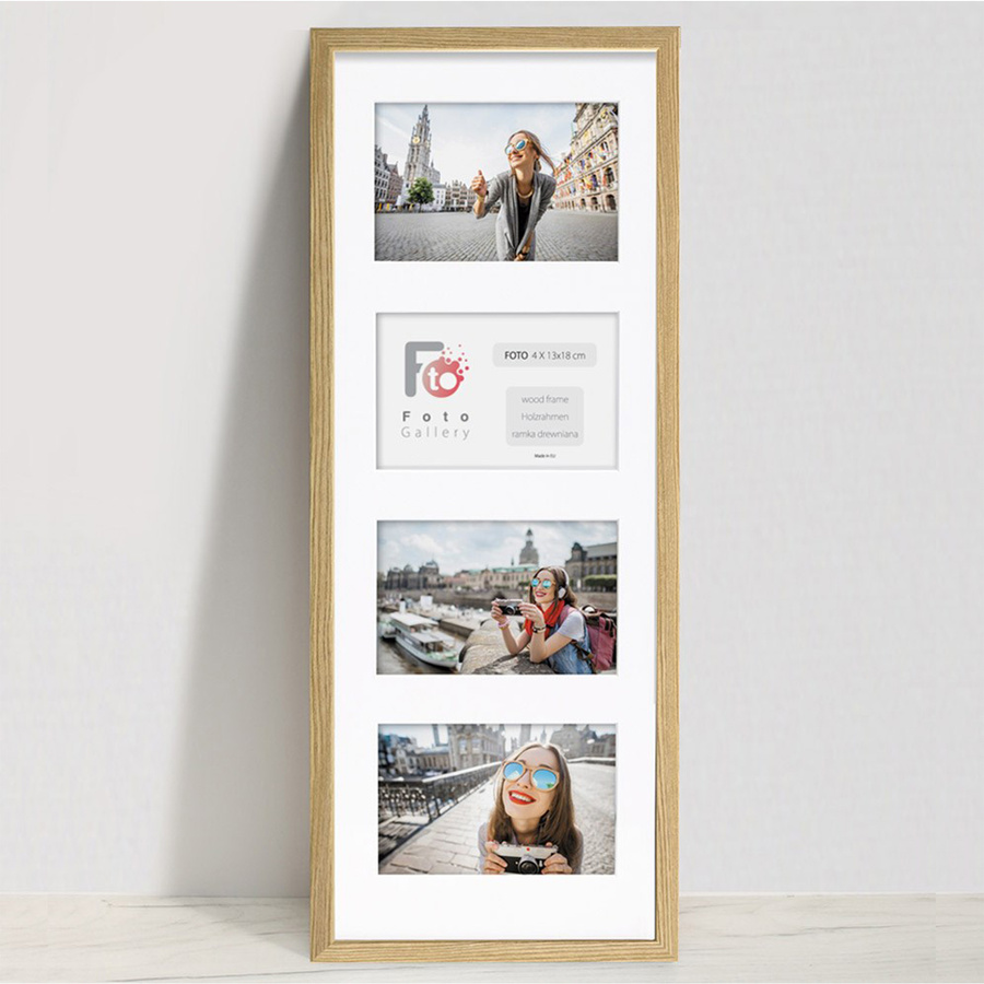 Ramka drewniana galeria passe-partout Natural 23x66 - kolor naturalne drewno