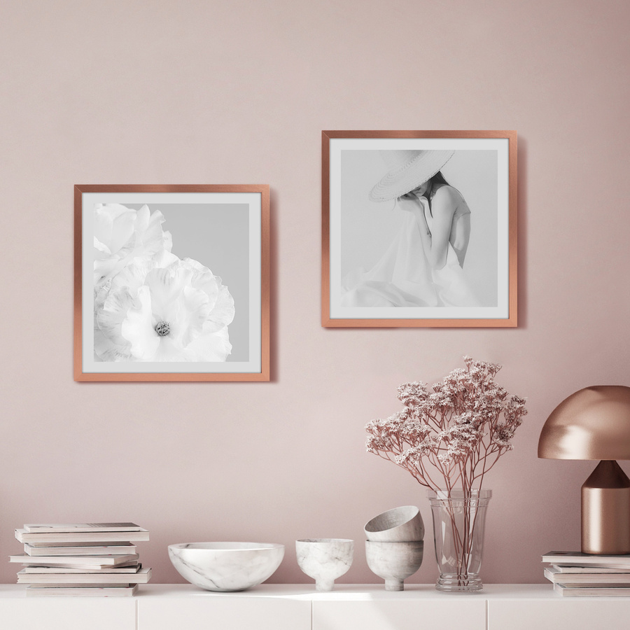 Miedziana ramka na zdjęcia LUX M w rozmiarze 30x30 cm